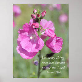 Póster Pink Hollyhock Praise