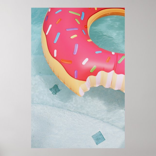 Póster Pink inflatable donut floater (Frente)