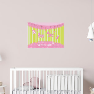 Póster Pink It A Chica Baby Announty Poster