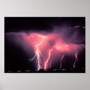 Póster Pink lightning