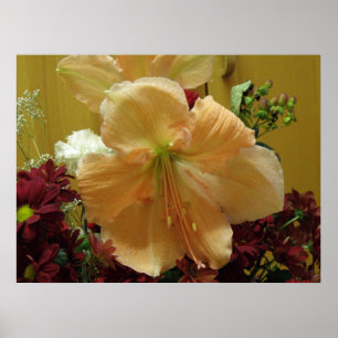 Póster Pink Lilies Bouquet Print