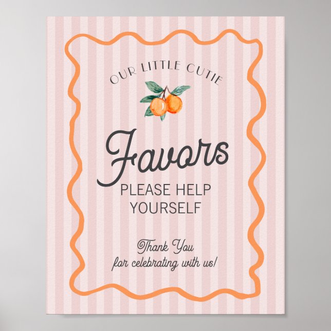 Póster Pink Little Cutie Citrus Main Squeeze Favores (Frente)