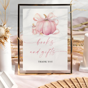 Póster Pink Little Pumpkin Books and Gifts Baby Shower