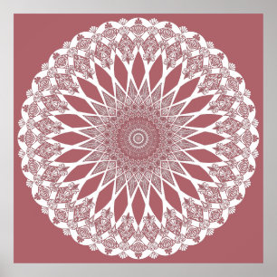 Póster Pink Madder Tristyns Mandala