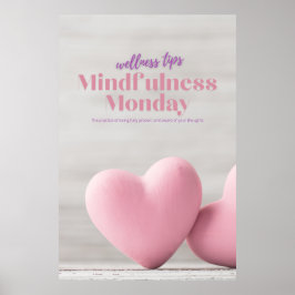 Póster Pink Mindness Monday Wellness