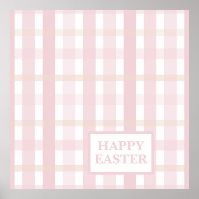 Póster Pink Mix Plaid (Frente)