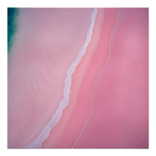 Póster Pink neutro de arena de playa de fotografía