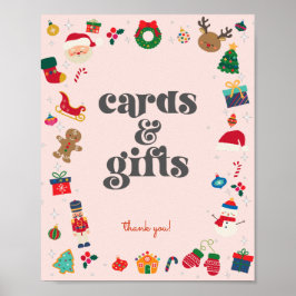 Póster Pink Oh Qué Divertidos Navidades de Invierno Tarje