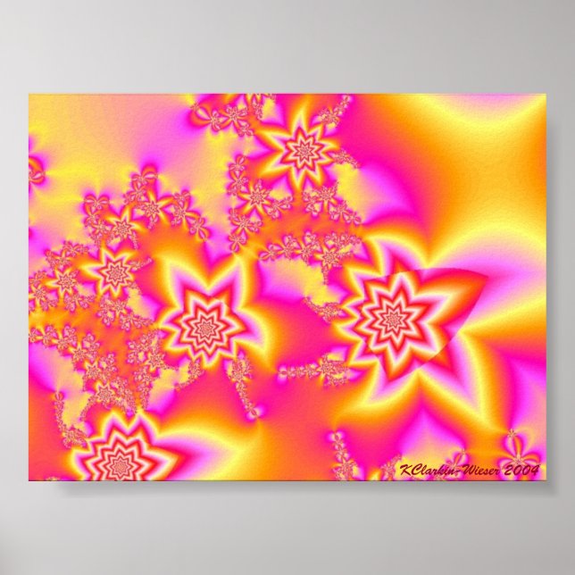 Póster Pink, Orange, and Yellow Star Shields (Frente)