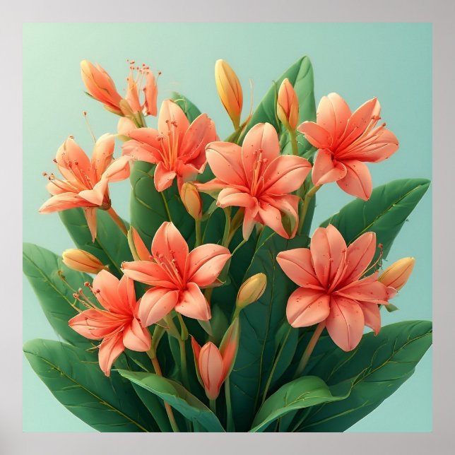 Póster Pink Orchid Flower Arrangement (Frente)