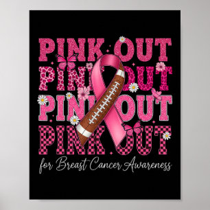 Póster Pink Out Footll Team Sensibilización sobre el cánc