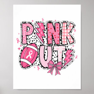 Póster Pink Out Mama Awareness Football C