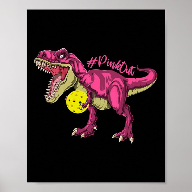 Póster Pink Out T Rex Y Picklebyll Byll Cancer A (Frente)