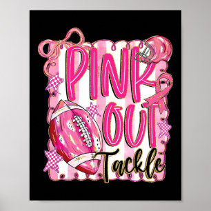 Póster Pink Out Tackle Breve Sensibilización al Cáncer de
