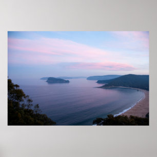 Póster Pink Pearl Beach Sunset