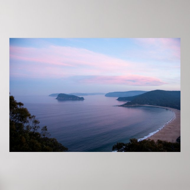 Póster Pink Pearl Beach Sunset (Frente)