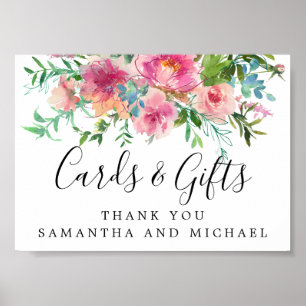 Póster Pink Peony Floral DIY Cards Wedding and Gifts Rótu