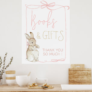 Póster Pink Peter the Rabbit Beatrix Potter Books Regalos
