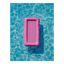 Póster Pink Pool Float - Summer Relaxation Scene