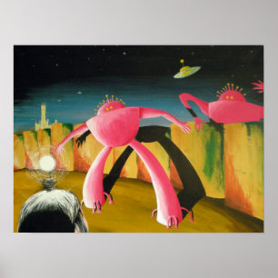 Póster Pink Robots