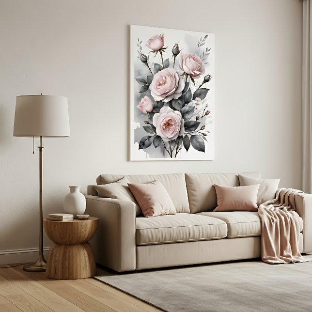 Póster Pink Roses Watercolor Painting (Subido por el creador)