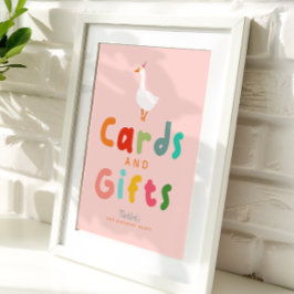 Póster Pink Silly Goose Birthday Cards and Gifts