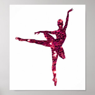 Póster Pink Sparkly Ballerina