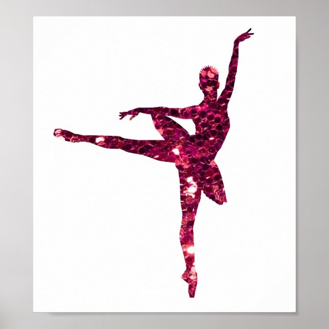 Póster Pink Sparkly Ballerina (Frente)