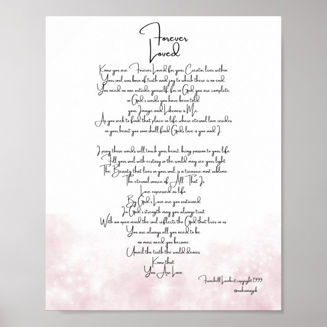 Póster Pink suave y siempre amado (Frente)