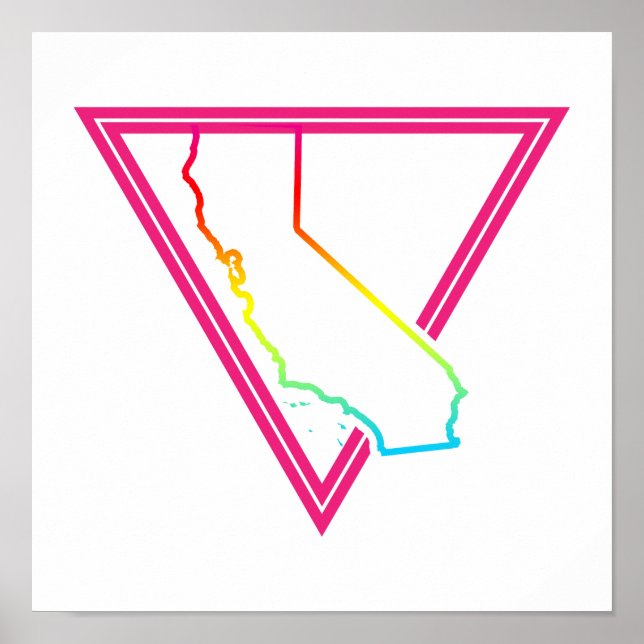 Póster pink triangle california (Frente)
