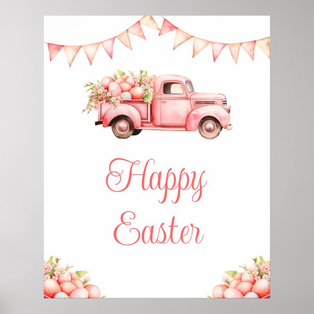 Póster Pink Truck Easter Egg Hunt (Frente)
