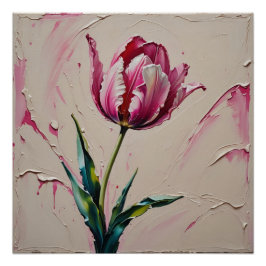 Póster pink tulip