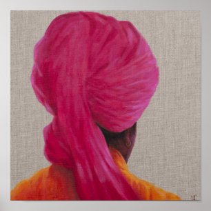 Póster Pink Turban Orange Jacket 2014