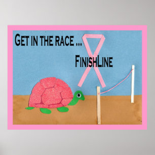 Póster Pink Turtle Race Poster