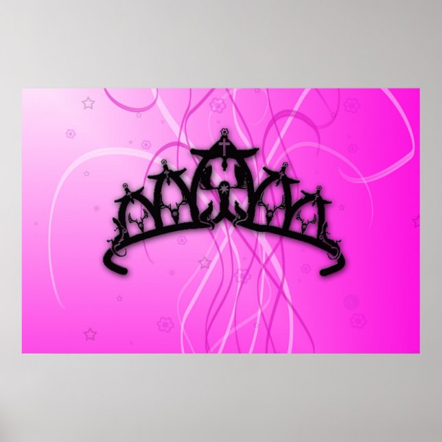Póster Pink Viking Princess Crown (Frente)