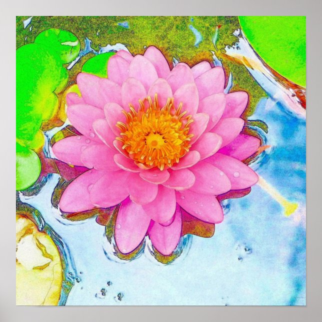 Póster Pink Waterlily (Frente)