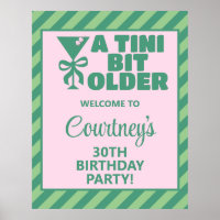 Pink y Green A Tini un poco más viejo 30 cumpleaño