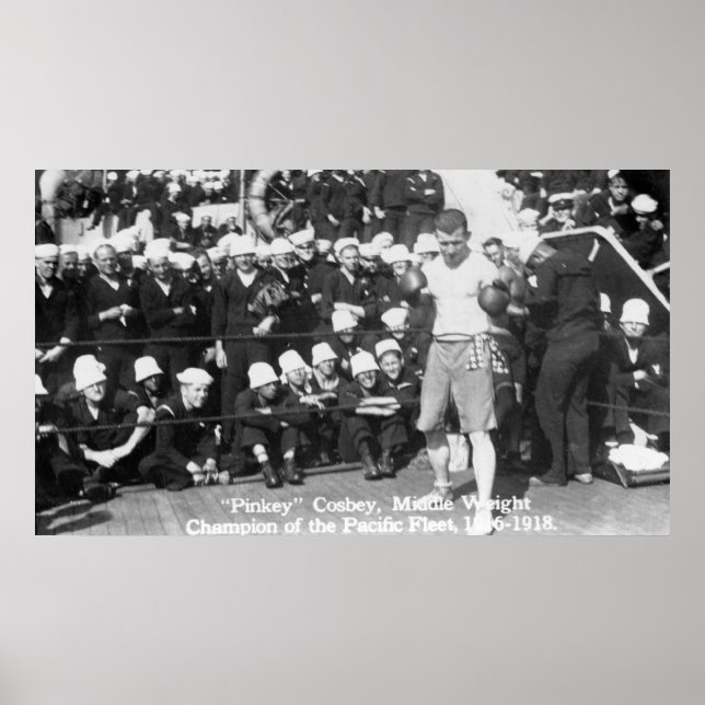 Póster Pinkey Cosbey preparándose para una coincidencia d (Frente)