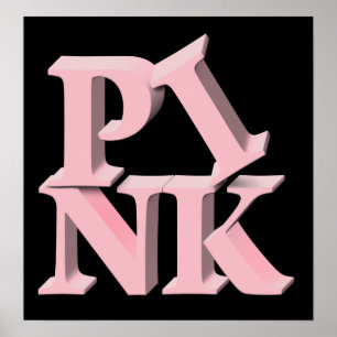 Póster PinkonBlack Breast Cancer Awareness Poster