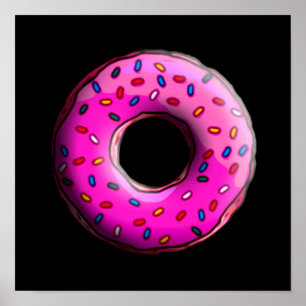 Póster Pinky Donut con rociadores coloridos + tus ideas