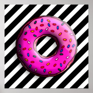 Póster Pinky Donut con rociadores coloridos + tus ideas