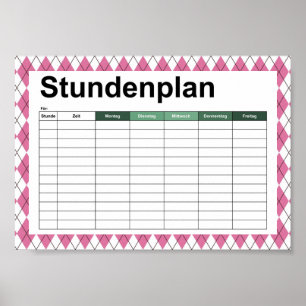 Póster Pinky Tartán-Pattern de los años 70