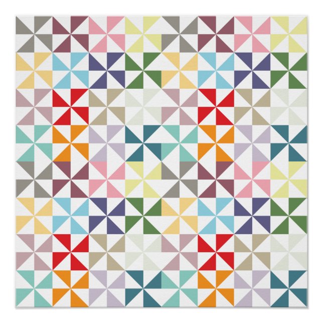 Póster Pinnillo geométrico colorido (Anverso)