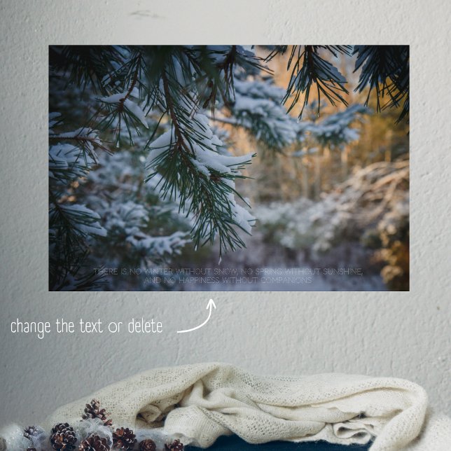 Póster Pino cubierto de nieve en el bosque invernal (Subido por el creador)