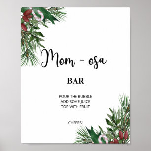 Póster Pino navidad invierno barra Mon-osa 