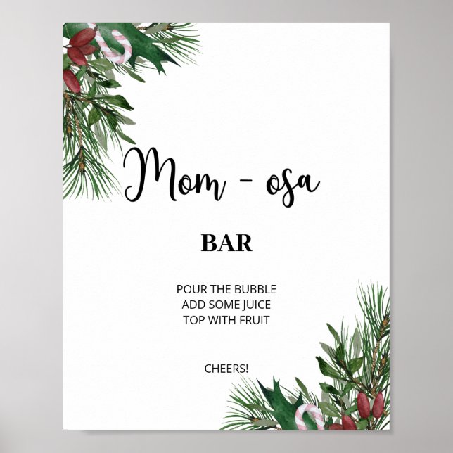 Póster Pino navidad invierno barra Mon-osa  (Frente)