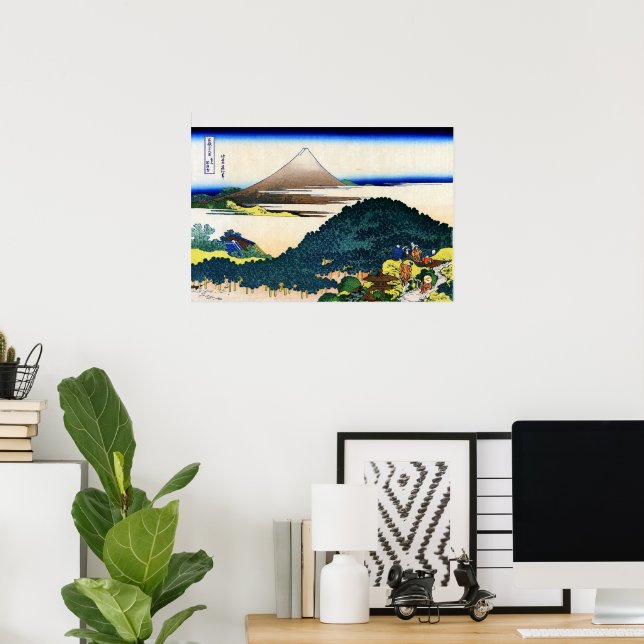 Póster Pinos circulares de Aoyama Hokusai 1830 (Oficina en casa)