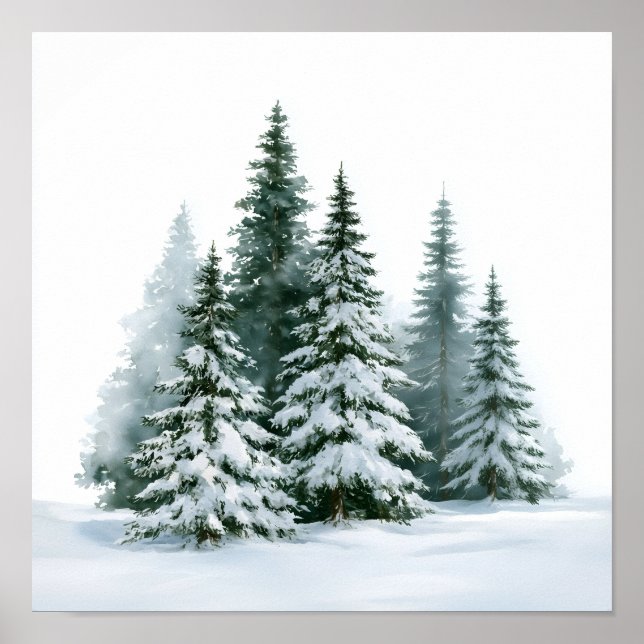 Póster Pinos de Invierno (Frente)