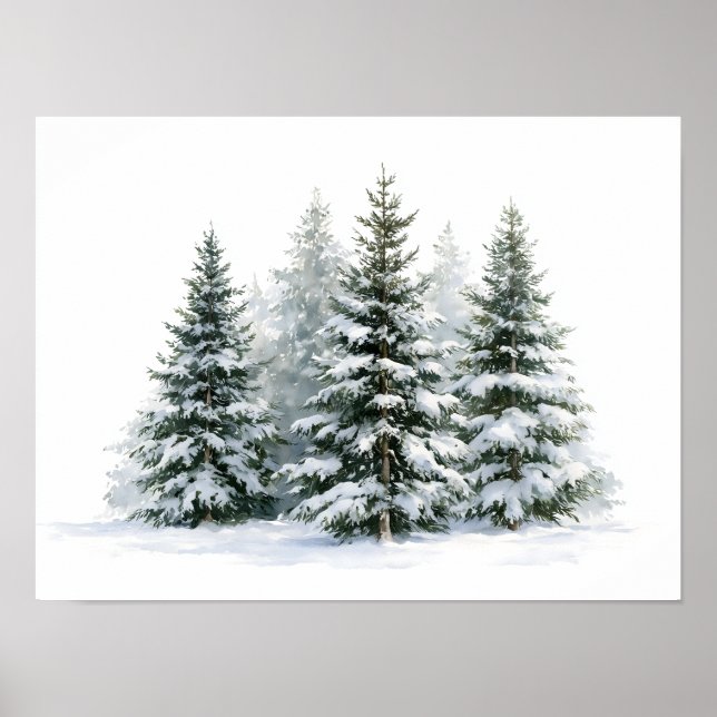Póster Pinos de Invierno (Frente)