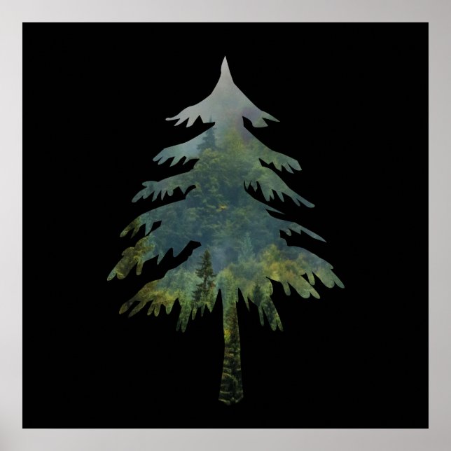 Póster Pinos en el bosque  (Frente)